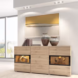Meublorama HA-BAROS-24E0BM26+LED-23000002*3C/43KG buffet de salle à manger 2 portes(s) - Vue supplémentaire 2