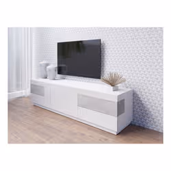 Meublorama DS-HA-SILKE-2484GY40*2C/73KG Support TV et centre de divertissement 6 tiroir(s) - Vue supplémentaire 4