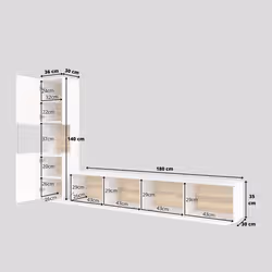 Meublorama DL-HA-AVA-249NLM05-40*2C/52KG buffet de salle à manger 2 portes(s) - Vue supplémentaire 3