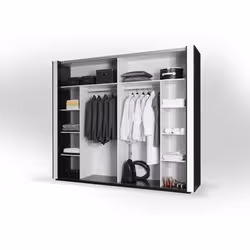 Meublorama DS-MK-LINN-BLANC-10-*7C/226KG placard et armoire de chambre à coucher 8 étagères 2 portes(s) - Vue supplémentaire 3