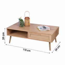 Meublorama FD-152017*1C/21KG Table à café, latérale et de salon Forme rectangulaire - Vue supplémentaire 2