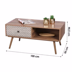 Meublorama FD-152025*1C/19KG Table à café, latérale et de salon Forme rectangulaire - Vue supplémentaire 2