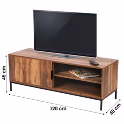 Meublorama FD-151361*1C/20KG Support TV et centre de divertissement 2 étagères - Vue supplémentaire 2