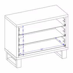Meublorama HA-HALLE-24N0NG27*2C/55KG Commode - Vue supplémentaire 5