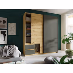 Meublorama MK-URIEL-U1-R20315/U12257-11-B*4C/146KG placard et armoire de chambre à coucher 5 étagères 2 portes(s) - Vue supplémentaire 2