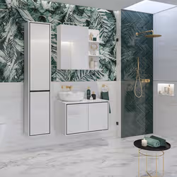 Meublorama HA-IRVINE-309WNP07*1C/28KG miroir de salle de bain et armoire de rangement pour évier - Vue supplémentaire 5
