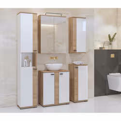 Meublorama HA-FARGO-308HNL17*1C/32KG miroir de salle de bain et armoire de rangement pour évier - Vue supplémentaire 4