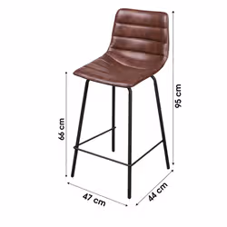 Meublorama FD-151232*1C/12KG Tabouret de bar - Vue supplémentaire 3