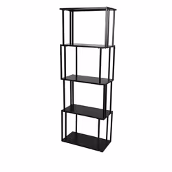 Meublorama FD-151385*1C/22KG étagères Panneaux MDF, Métal Noir - Vue supplémentaire 2