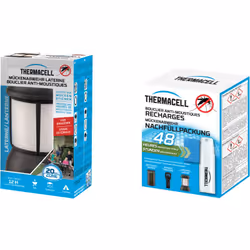 ( Esthétique et moderne, la lanterne Thermacell® assure une protection totale des extérieurs de vie (terrasses, camping, barb ...