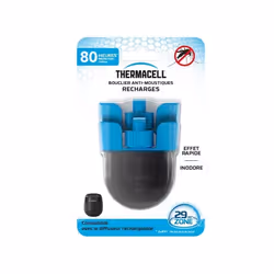 Recharge piège anti moustiques & moustiques tigres - THERMACELL  - 80h - Pour bouclier 29m² - Inodore