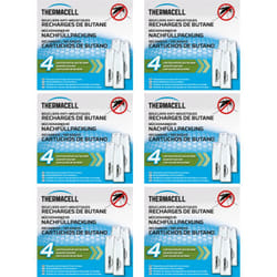 Thermacell - Lot De 24 Cartouches de Gaz Butane Pour Bouclier Diffuseur et Lanterne Anti-Moustiques - Effet Rapide - Inodore THBUTANE4X6