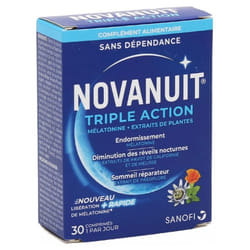 Sanofi Novanuit Triple Action 30 Comprimés