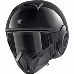 Shark Street-Drak Blank Casque jet, noir, taille XS pour Hommes