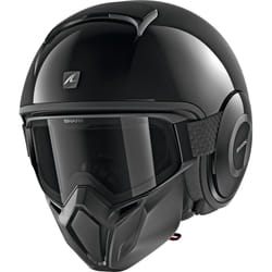 Shark Street-Drak Blank Casque jet, noir, taille XS pour Hommes