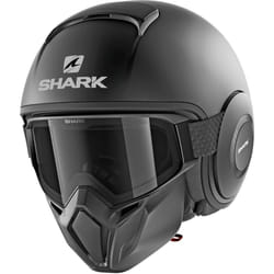 Shark Street-Drak Blank Mat Casque jet, noir, taille XS pour Hommes