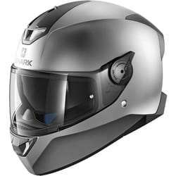 Shark Skwal 2 Blank Mat Casque LED, argent, taille S pour Hommes