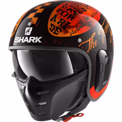 Shark S-Drak 2 Tripp In Casque jet, noir-rouge, taille XS pour Hommes
