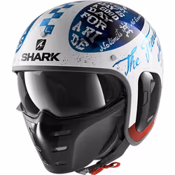 Shark S-Drak 2 Tripp In Casque jet, noir-blanc, taille XS pour Hommes