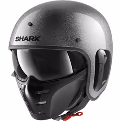 Shark S-Drak 2 Glitter Casque jet, argent, taille XS pour Hommes