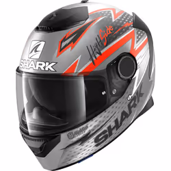Shark Spartan Adrian Parassol Mat Casque, noir-gris-rouge, taille L pour Hommes
