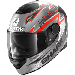 Shark Spartan Adrian Parassol Mat Casque, noir-gris-rouge, taille L pour Hommes
