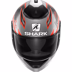 Shark Spartan Adrian Parassol Mat Casque, noir-gris-rouge, taille XS pour Hommes