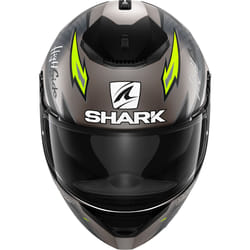Shark Spartan Adrian Parassol Mat Casque, noir-gris-vert, taille S pour Hommes
