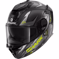 Shark Spartan GT Carbon Urikan Mat Casque, charbon-jaune, taille XS pour Hommes