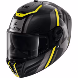 Shark Spartan RS Shawn Carbon Casque, noir-gris-jaune, taille M pour Hommes