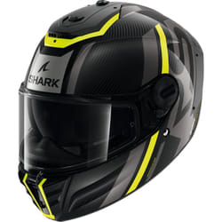 Shark Spartan RS Shawn Carbon Casque, noir-gris-jaune, taille XL pour Hommes