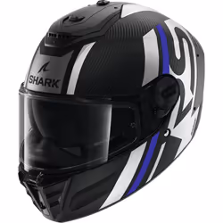 Shark Spartan RS Shawn Carbon Casque, noir-bleu, taille XL pour Hommes