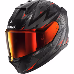Shark D-Skwal 3 Blast-R Casque, noir-gris-rouge, taille XS pour Hommes