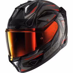 Shark Skwal i3 Linik Casque, noir-gris-rouge, taille XL pour Hommes