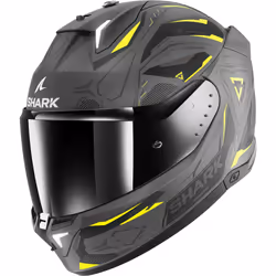 Shark Skwal i3 Linik Casque, gris-jaune, taille S pour Hommes
