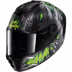 Shark Spartan RS Shaytan Casque, noir-vert, taille M pour Hommes