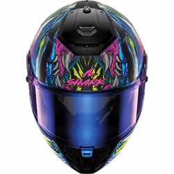 Shark Spartan RS Shaytan Casque, noir-vert-bleu, taille M pour Hommes