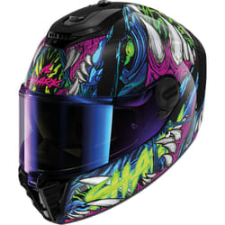 Shark Spartan RS Shaytan Casque, noir-vert-bleu, taille S pour Hommes