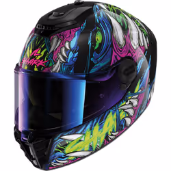 Shark Spartan RS Shaytan Casque, noir-vert-bleu, taille S pour Hommes