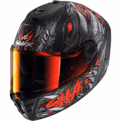 Shark Spartan RS Shaytan Casque, noir-rouge, taille L pour Hommes