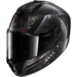 Shark Spartan RS Xbot Carbon Casque, noir-gris-rouge, taille M pour Hommes