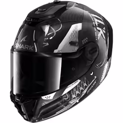 Shark Spartan RS Xbot Carbon Casque, noir-argent, taille 2XL pour Hommes