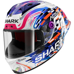 Shark Aeron GP Replica Zarco GP de France Casque, blanc-pourpre, taille XS pour Hommes