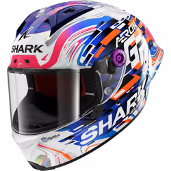 Shark Aeron GP Replica Zarco GP de France Casque, blanc-pourpre, taille XS pour Hommes