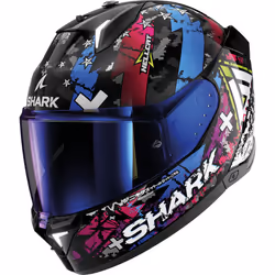 Shark Skwal i3 Hellcat Casque, noir-bleu, taille XS pour Hommes