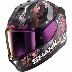 Shark Skwal i3 Hellcat Casque, noir-rose, taille S pour Hommes