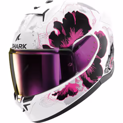 Shark D-Skwal 3 Mayfer Casque, blanc-pourpre, taille XS pour Hommes