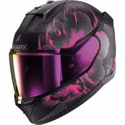 Shark D-Skwal 3 Mayfer Casque, noir-pourpre, taille S pour Hommes