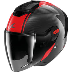 Shark RS Jet Carbon Skin Casque jet, noir-rouge, taille M pour Hommes