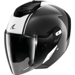 Shark RS Jet Carbon Skin Casque jet, noir-blanc, taille L pour Hommes